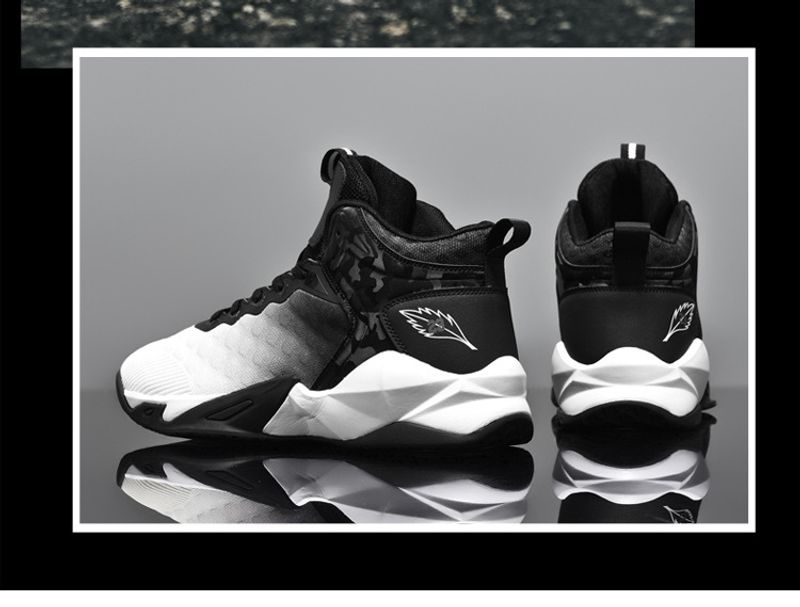 NIOHE Męskie codzienne wysokie buty do koszykówki na zewnątrz, cztery pory roku, praktyczne, profesjonalne buty sportowe_voghion.com