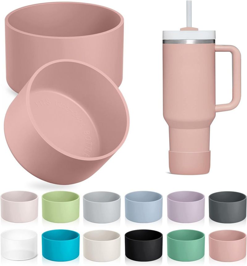 Custodia universale in silicone per bicchieri - Copertura protettiva antiscivolo per bicchieri e tazze per ghiaccio (7,5 cm, 15 colori)_voghion.com