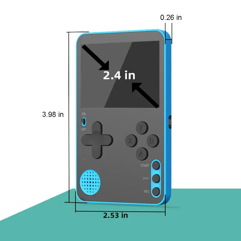 2,4 Zoll K10 Tragbare Spieler Ultradünner Handheld-Videospiel-Player Eingebaute 500 klassische Spiele für Kinder Erwachsene Retro_voghion.com