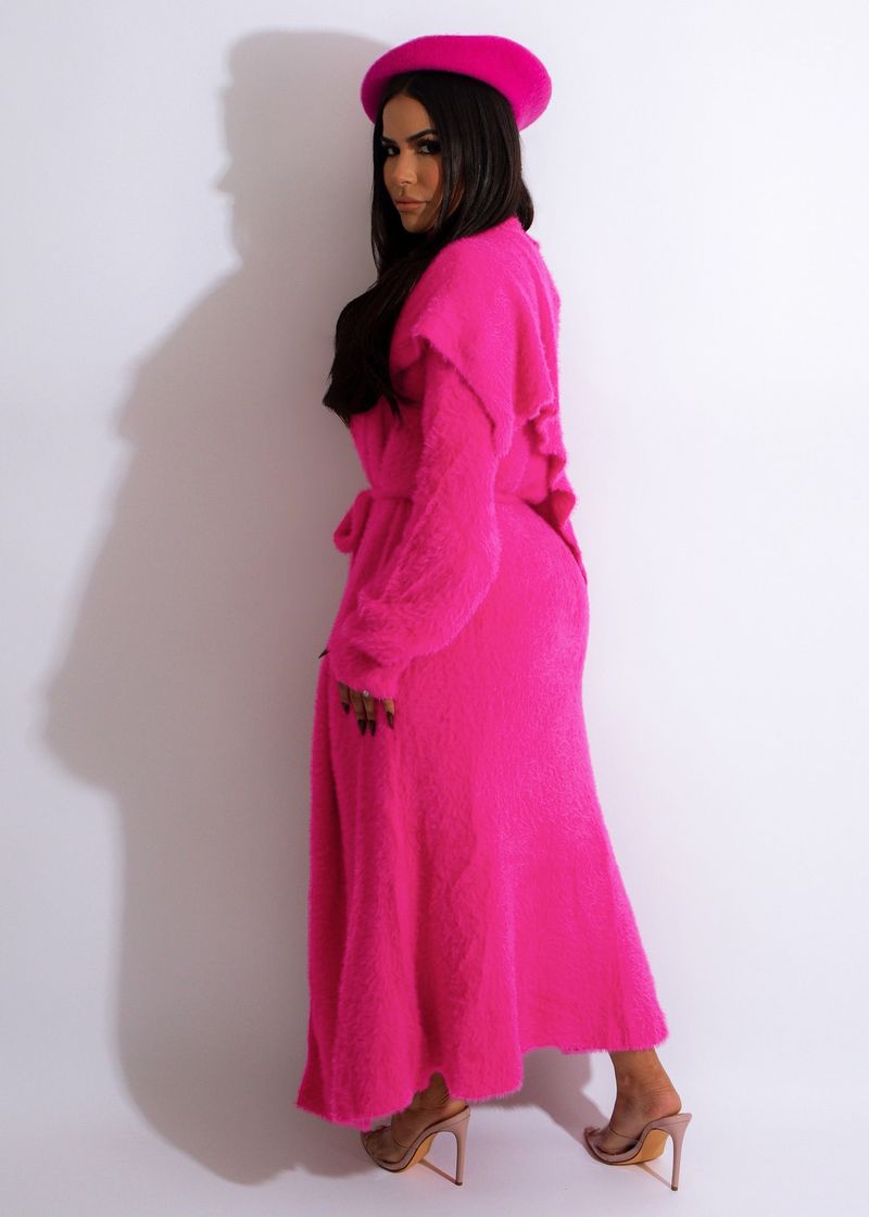 Abbigliamento donna temperamento abito e cappotto due pezzi moda transfrontaliera ampio lungo cardigan velluto completo_voghion.com