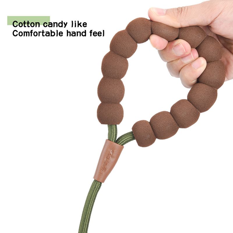 P Chain Explosion-Proof Dog Cloud Bubble Cotton Grip Color-Block Pet Walking Leash_voghion.com