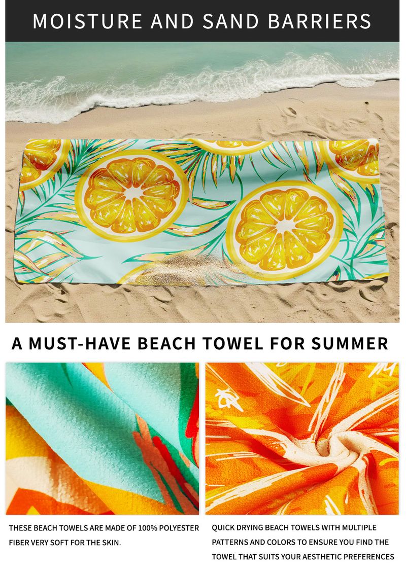Asciugamano da spiaggia in microfibra premium 80x160 cm - Asciugatura rapida, ultra assorbente e stampa attiva per nuoto e sport_voghion.com