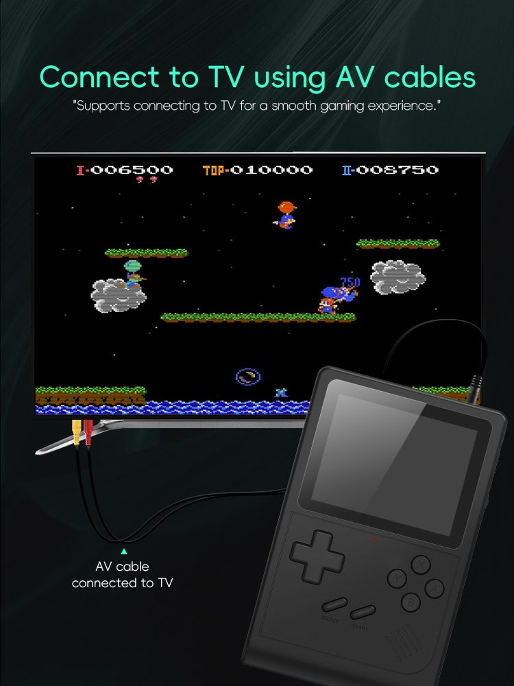 Console portable rétro pour jeux vidéo, mini émulateurs NES/SNES/GBA, pour Gameboy, GB300, cadeau pour enfant_voghion.com