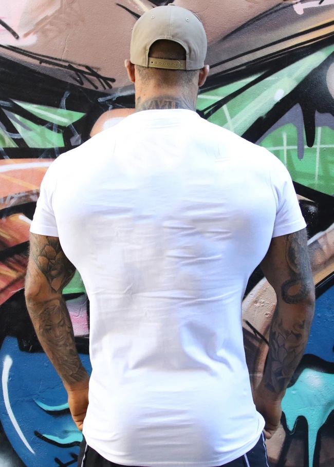 Spier Lente/Zomer Nieuw Heren Sport Vrije tijd Hardlopen Gym Oefening Katoen Slim Fit Elastisch Dun T-shirt met korte mouwen_voghion.com