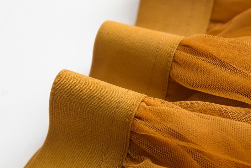 new autumn style temperament high waist slimming super fairy flower bud irregular mesh skirt female 8063_voghion.com