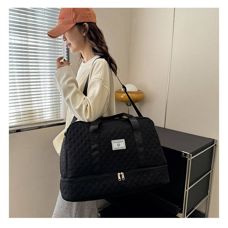 Designer fashion luggage Men's short-distance portable travel bag Women's multi-functional dry wet separation waterproof sports fitness bag_voghion.com
