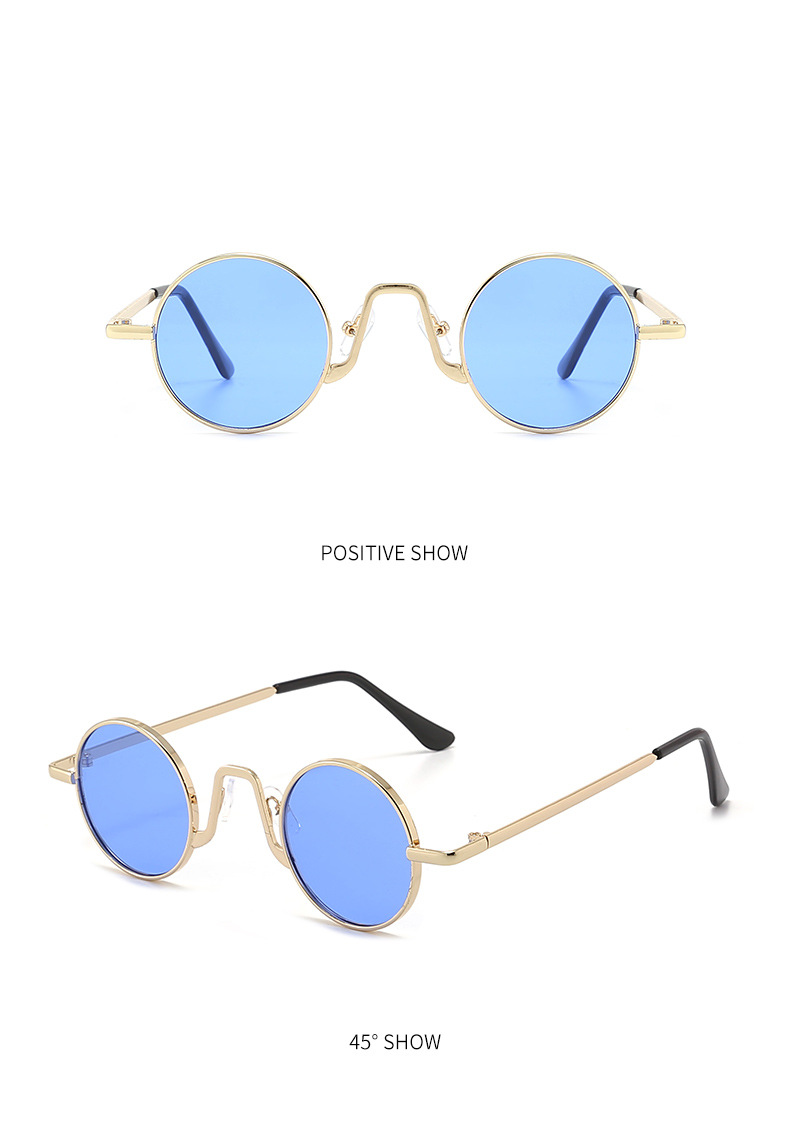 Unisex Prince Mirror Steampunk Retro Kleine runde Sonnenbrille Kleine Sonnenbrille mit kleinem Rahmen_voghion.com