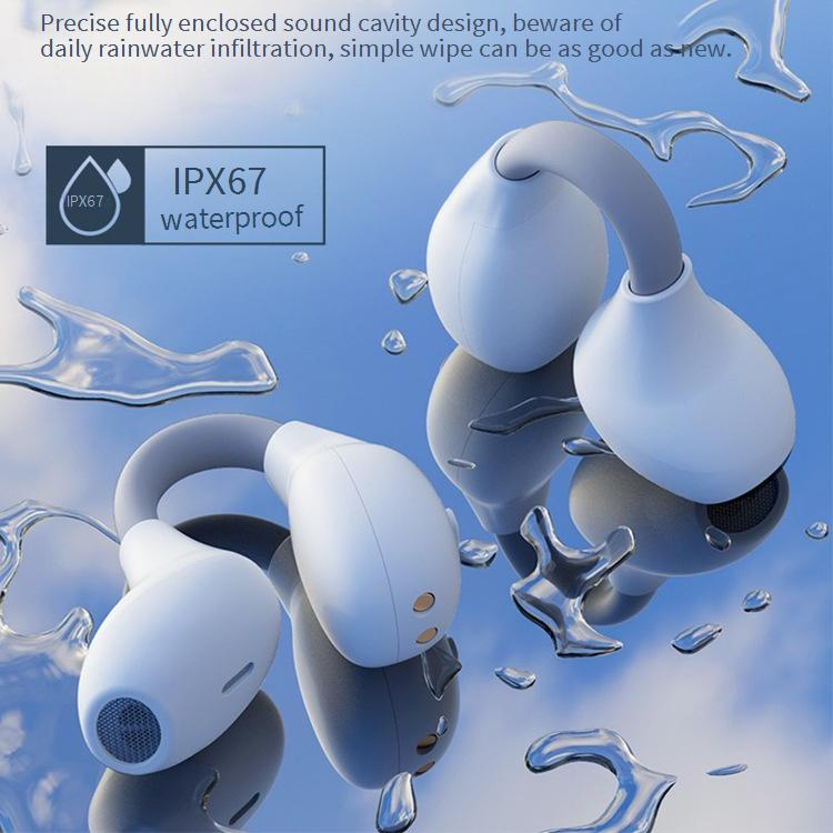 Bluetooth Headphones Bluetooth Headset Long Battery Life Wireless Sports Ear Hook Style Without Sound Leakage Huaqiangbei Ear Clip Style Personality_voghion.com