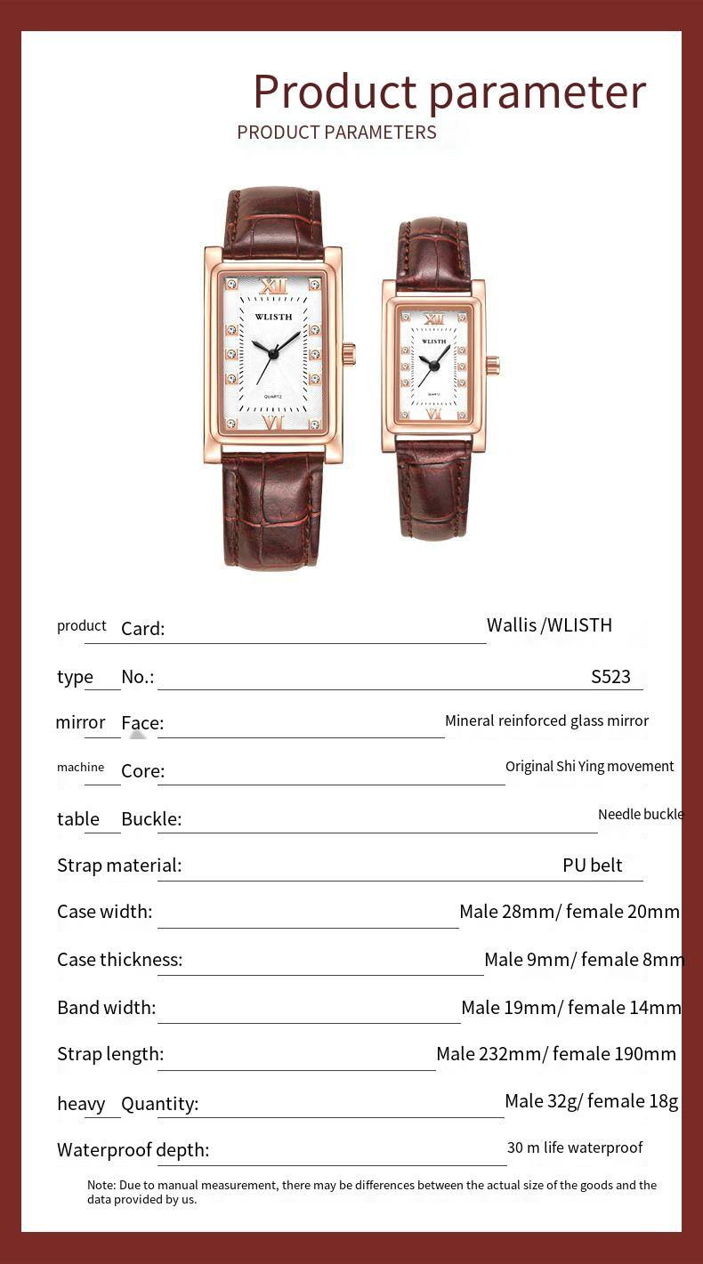 Paaruhr Mädchenuhr Damen Quarzuhr_voghion.com