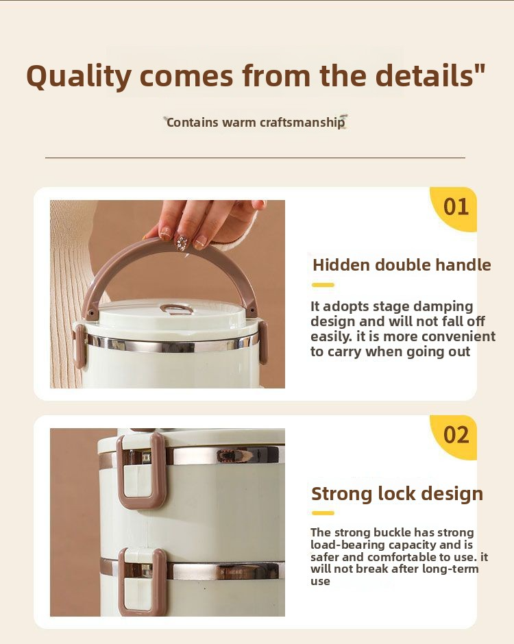 Stainless Steel Inner Lunch Box With Insulated Bag – 2/3/4-Layer Bento Box For Office & School, Leakproof & Non-Toxic (800-1000ml, 301-500ml Options)_voghion.com