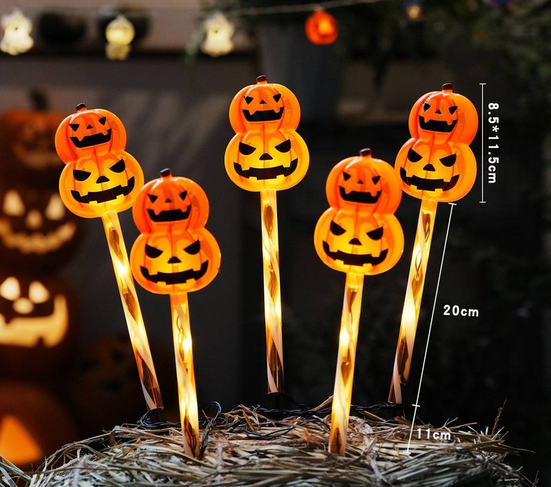 Guirnalda de luces LED de Halloween: funciona con pilas y energía solar, resistente al agua IP44, 10 LED espeluznantes para decorar fiestas en interiores y exteriores._voghion.com