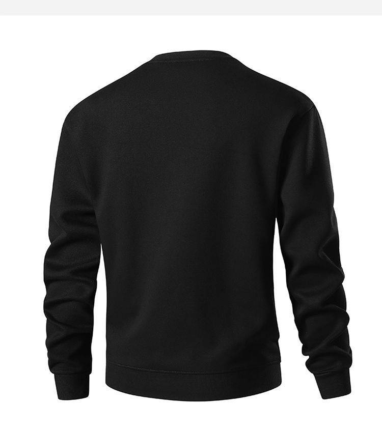 Men's 300GSM Heavyweight Crewneck Sweatshirt – Textured Jacquard & Drop Shoulder (M-XXXXL)_voghion.com