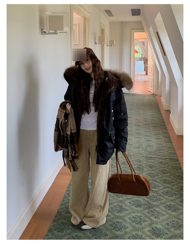 Winter Women's Longline Puffer Coat With Faux Shearling - Fleece-Lined Warm Jacket For Petite & Regular Sizes_voghion.com