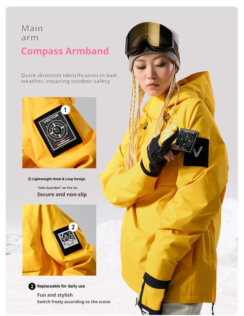 Unisex-Ski-Hoodie-Jacke – Wasserdichter und winddichter Pullover für Snowboarden und Skifahren – Thermofüllung aus Polyester – Größen S-XXL_voghion.com