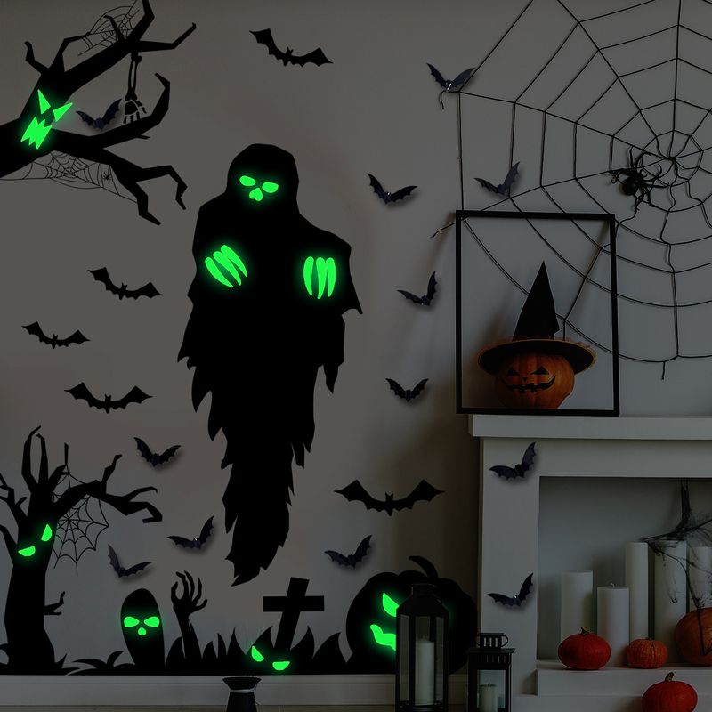 Aufkleber Halloween Blut Handabdruck Fußabdrücke Dekorative Wandaufkleber Fensteraufkleber Wohnzimmer Schlafzimmer Hintergrund Home Dekoration Aufkleber_voghion.com
