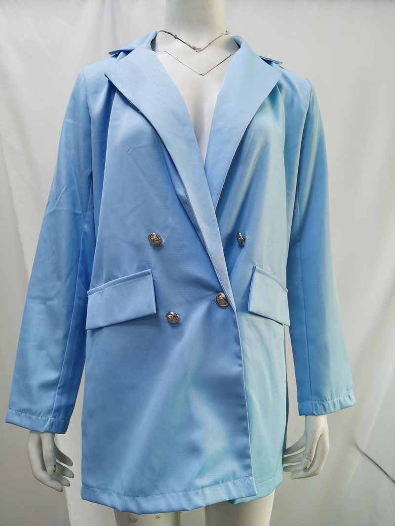 Kadınlar için modaya uygun yaka hırka orta uzunlukta mizaç blazer_voghion.com