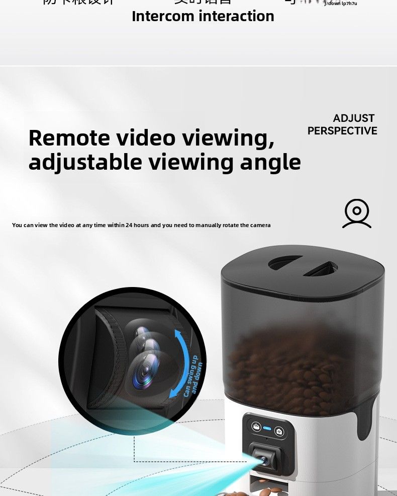 Slimme voerbak voor huisdieren met wifi-verbinding: volledig automatische, getimede en kwantitatieve voeding voor honden en katten_voghion.com