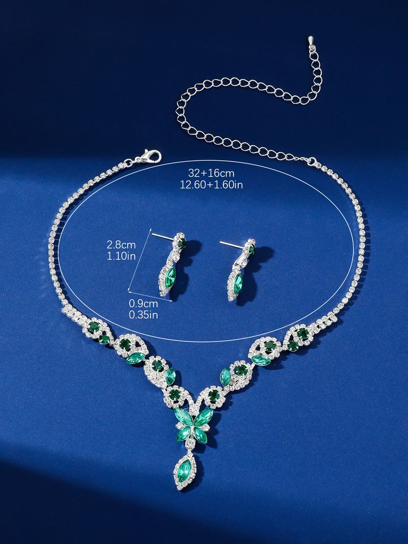 halsbandsset örhänge smyckesset bankettklänningsset halsband moderiktigt brudsmycken_voghion.com