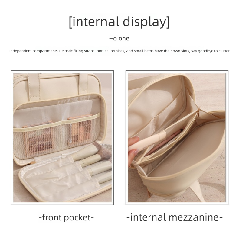 Premium Travel Cosmetic Organizer, Large Waterproof Makeup Bag, Quick-Access Design, TSA-Friendly Compartments_voghion.com
