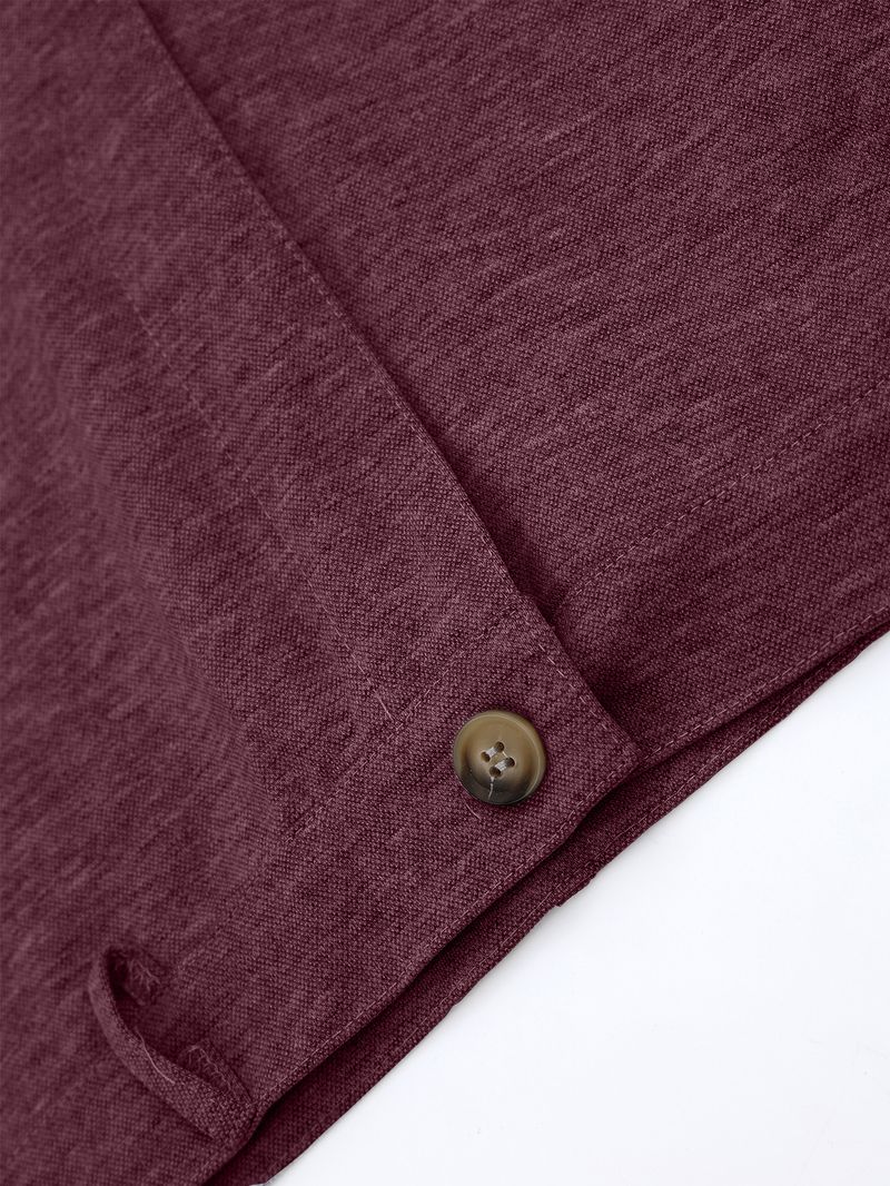 Men's Clothing High Elastic Four Season Texture Button Casual Pants Pants_voghion.com