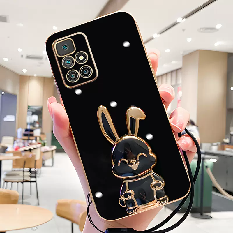 Galvanizáló nyúltartó szilikon tok Xiaomi Redmi Note 12 4g Pro Plus 12pro 5g 11s 10s 12c 10c a1 nyakpántos csuklópánt borításhoz_voghion.com