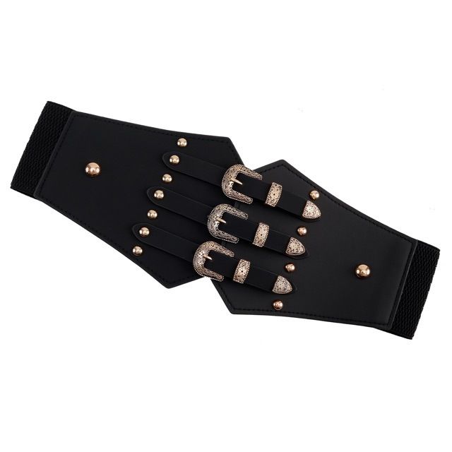 Cintura larga decorativa con elastico in vita, versatile e punk, per abiti da donna_voghion.com