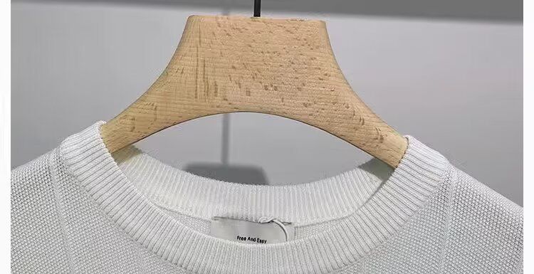 Herrenbekleidung Sommer gestrickte Herrenmarke einfaches und vielseitiges lockeres T-Shirt aus Eisseide mit kurzen Ärmeln cooles Drapieren neue Oberteile für Herren_voghion.com
