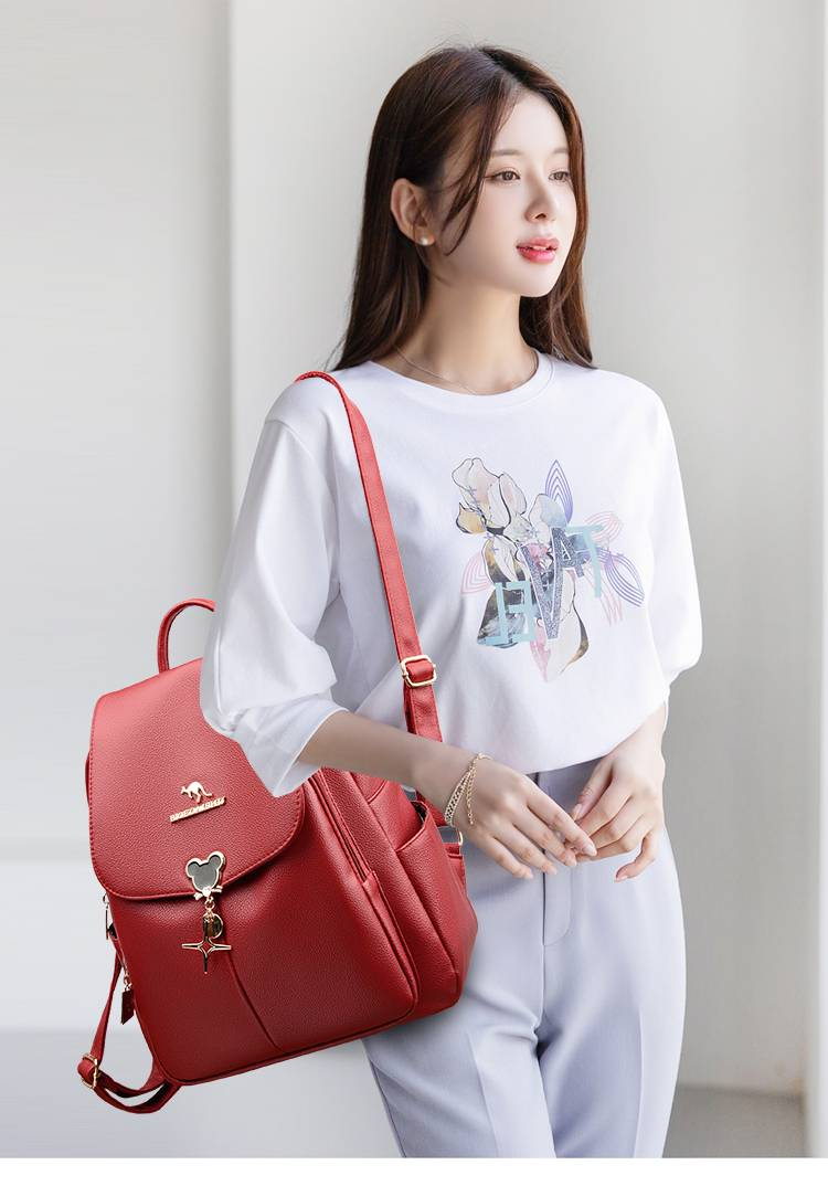 Bolsa canguru 2024 nova moda casual versátil simples e moderna mochila de cor sólida_voghion.com