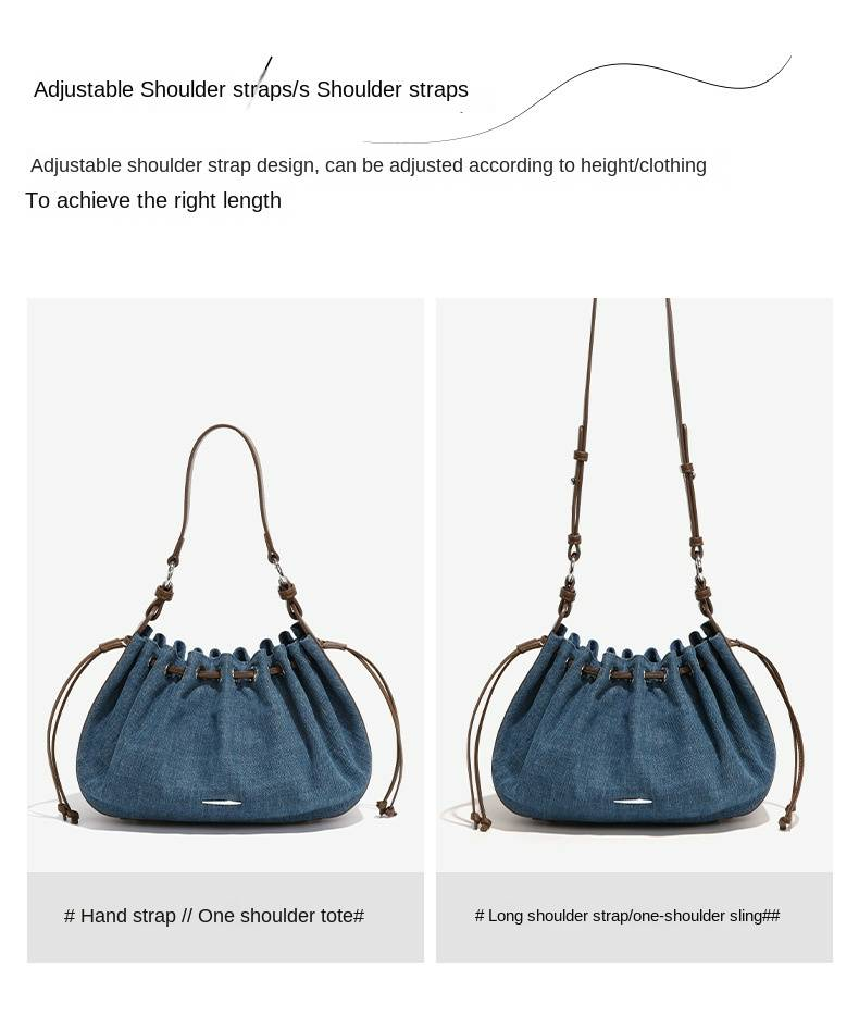 Vintage-Inspired Small Design Drawstring Tote Bag for Women - Crescent Shape Underarm Bag, Versatile Crossbody or Shoulder Backpack_voghion.com