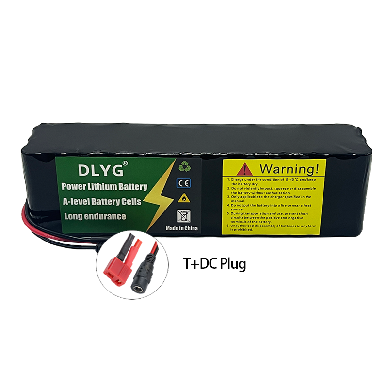 48 V 10,5 Ah 18650 wiederaufladbarer Lithium-Akku 13S3P 500 W Leistung Elektro-Fahrrad-Akku, Elektro-Scooter-Akku T + DC-Stecker_voghion.com