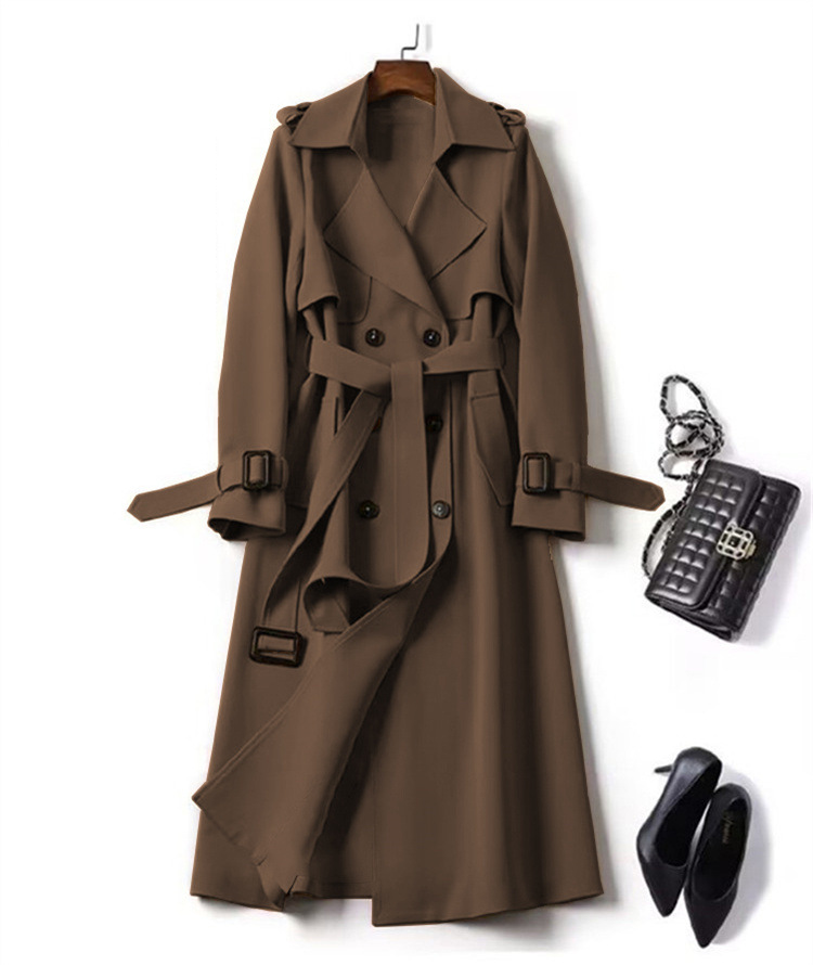 Ženski Temperament Slim Slim Waist Modni Trench Coat_voghion.com