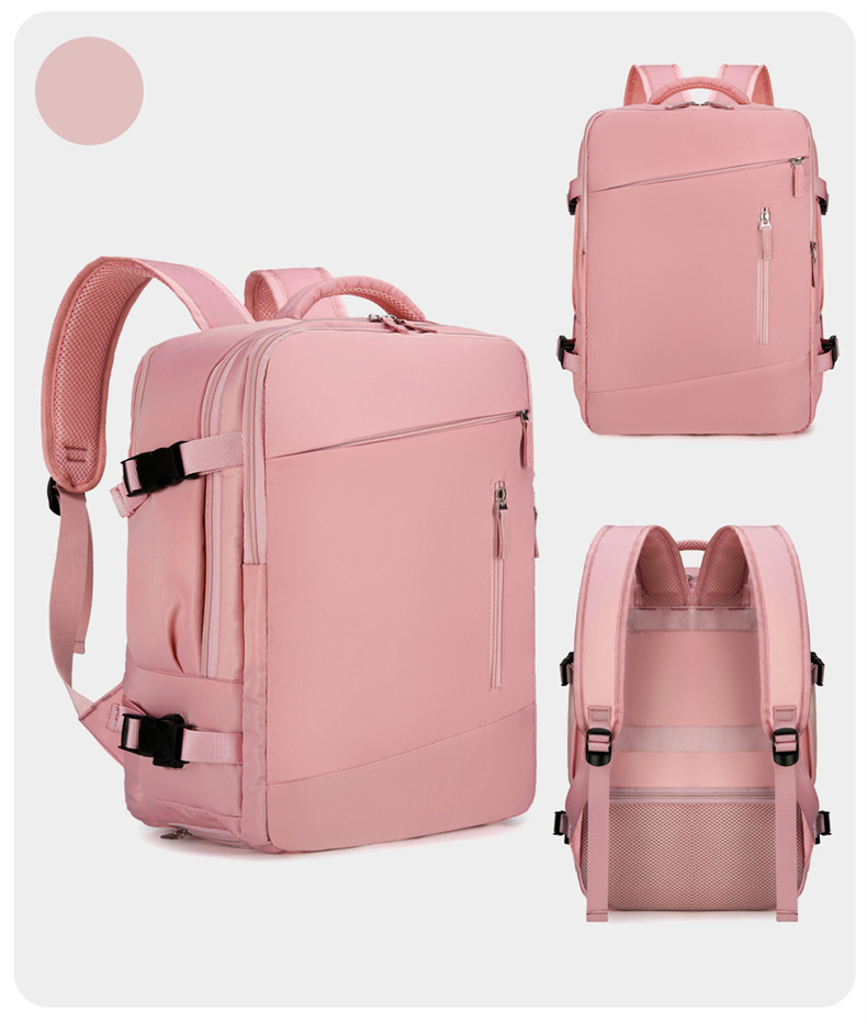 Men’s Bags Expandable Backpack Double Back Travel Luggage Bag Large Capacity Shoe Compartment Multi Function Computer Bag_voghion.com