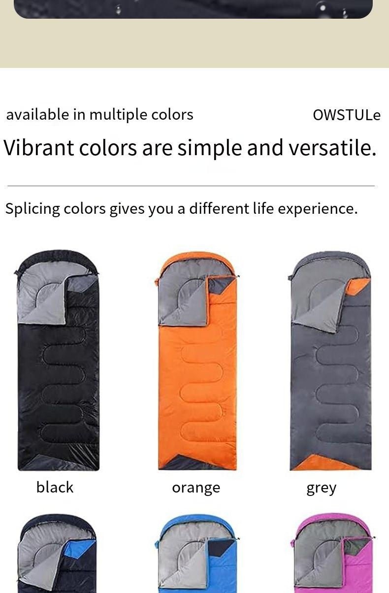 Saco de dormir para acampar al aire libre, saco de dormir para la hora del almuerzo, saco de dormir de algodón hueco a prueba de salpicaduras, lugar para la hora del almuerzo_voghion.com