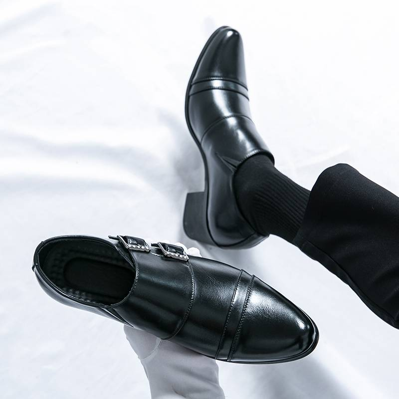 Herren Lederschuhe Größe Spitz Leder Freizeitschuhe Schuhe Mode Business Herren Hochzeit Zehe Bequeme Server Schuhe_voghion.com