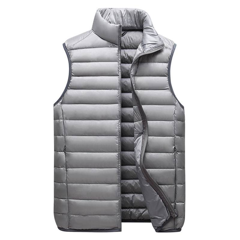 Meeste riided Talvine moodne stand-kraega puuvillane puuvillane vest Õhuke meeste soe vest_voghion.com