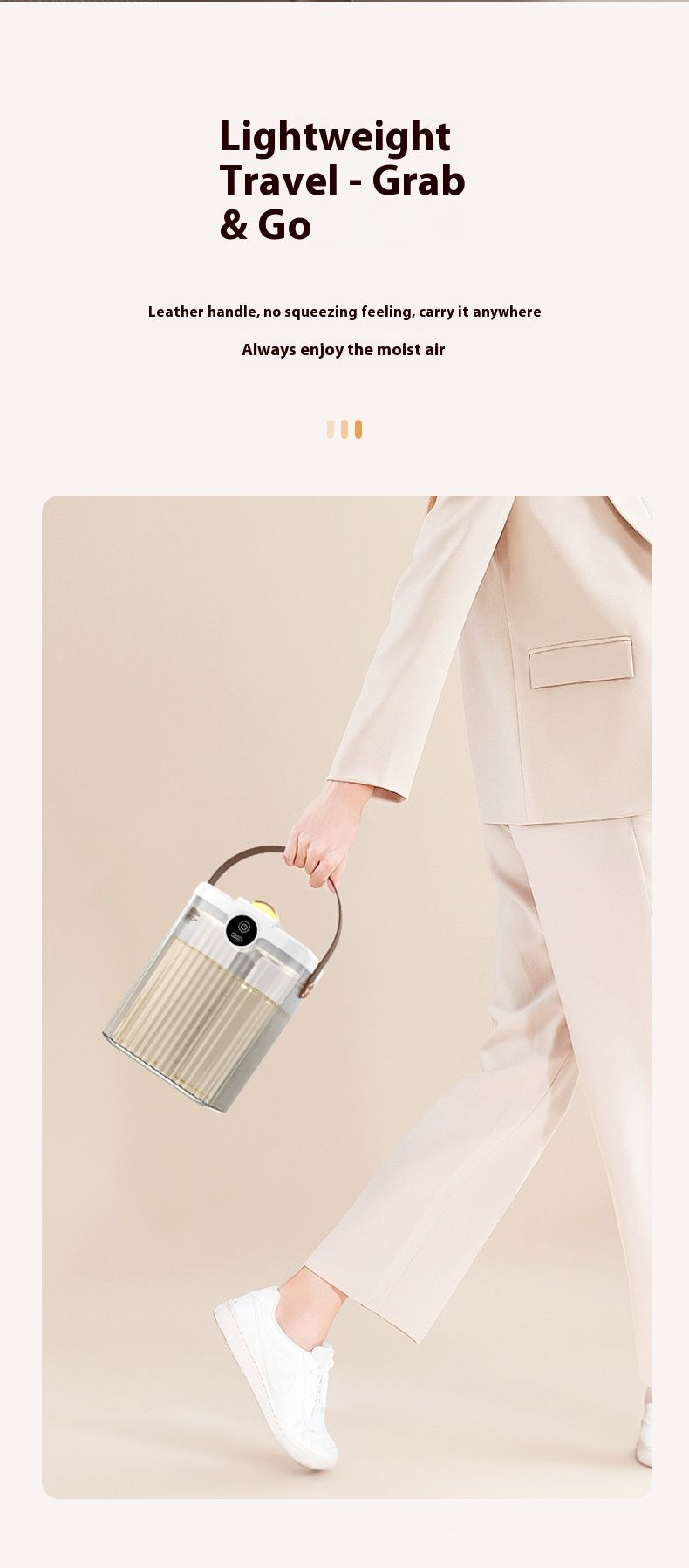 Ultraschall-Luftbefeuchter – 2 l quadratischer Diffusor mit kühlem Nebel, Doppeldüsen und Stimmungslicht für kleine Räume (USB-betriebenes ABS-Gehäuse)_voghion.com