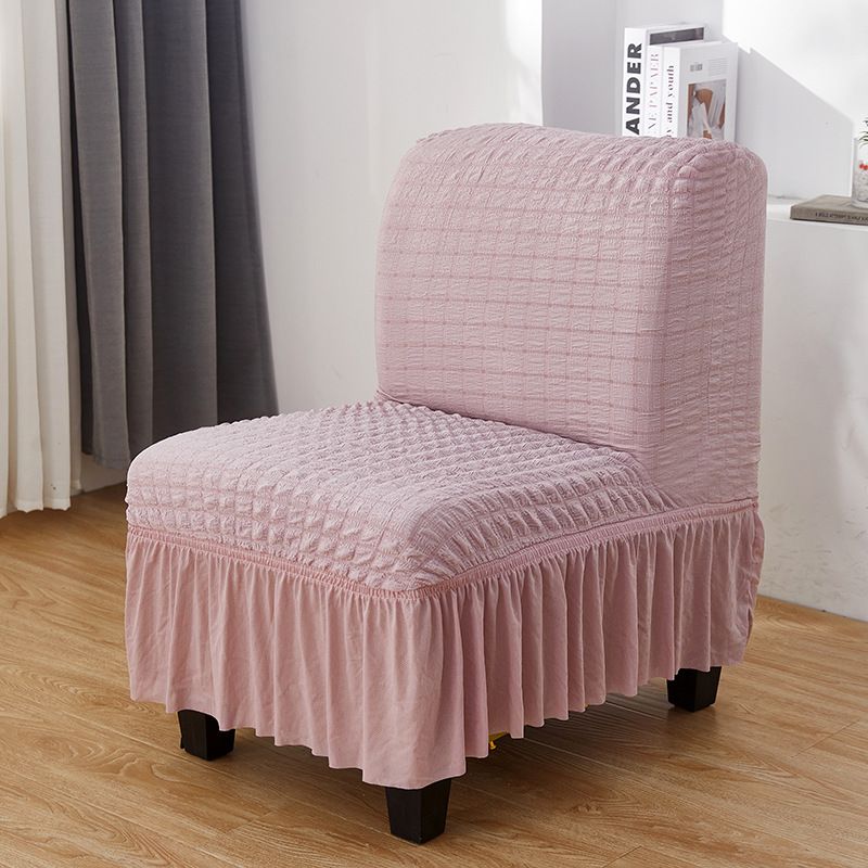 Stretchable Polyester Chair Cover With Bubble Skirt Design - Thickened Elastic Dining Chair Slipcover For Home, Hotel, Cafe_voghion.com