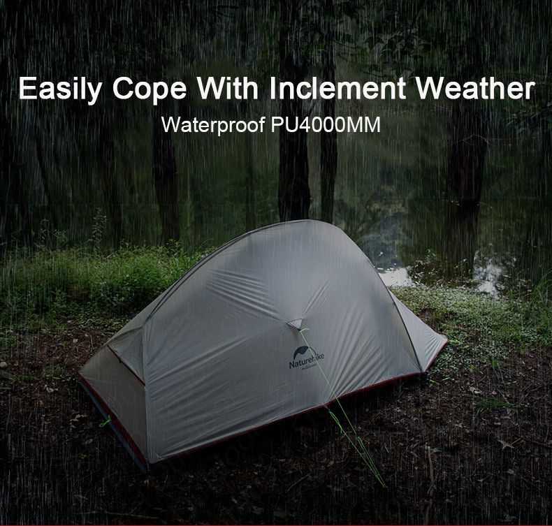 Tenda Cloud Up per 2 persone, ultraleggera, 20D, tenda da campeggio, impermeabile, per escursioni all'aperto, viaggi, escursioni in bicicletta, pesca_voghion.com