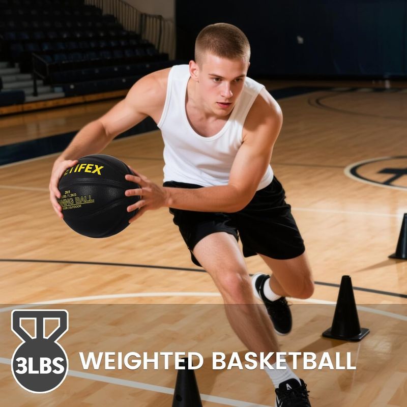 Weight Heavy Basketball 3LBS/2.2LBS 29.5"/28.5" Training Equipment For Indoor & Outdoor – Improve Dribbling Handling Rebounding Basketball (Deflated)_voghion.com