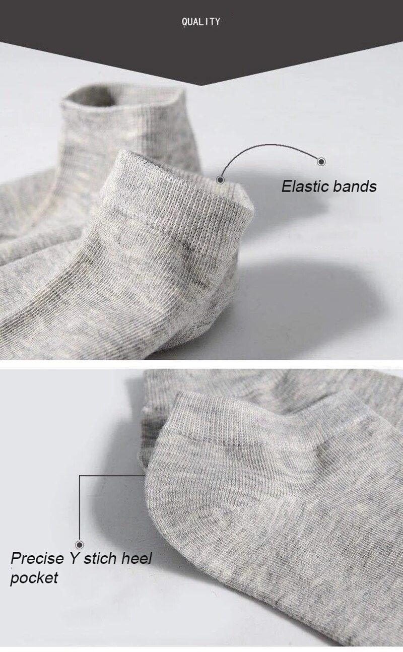 5 Paar atmungsaktive Sport-Socken für Damen, einfarbig, Boot, bequem, Baumwolle, Weiß, Schwarz_voghion.com