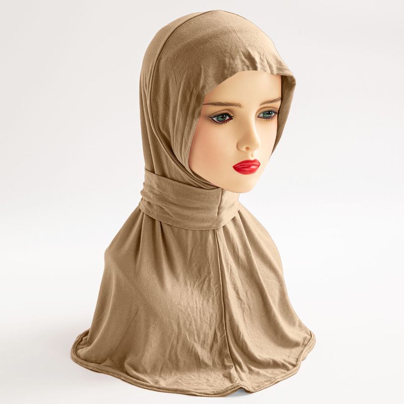 Hijab-Schal aus Modal-Baumwolle – Kopfbedeckung für Frauen aus dem Nahen Osten mit 3-Knopf-Krawatte (atmungsaktive Innenmütze und Abdeckung im malaiischen Stil)_voghion.com