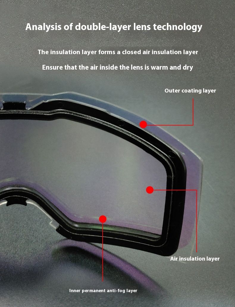 Ski double-layer anti fog cylindrical surface, men's and women's outdoor snow goggles, adult mountaineering skiing_voghion.com