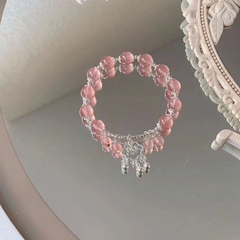 Pulseira Berry Sweet Butterfly, casal de idosos, estilo Ins, cordão de transporte, flor de pessegueiro, melhor amigo, luar_voghion.com