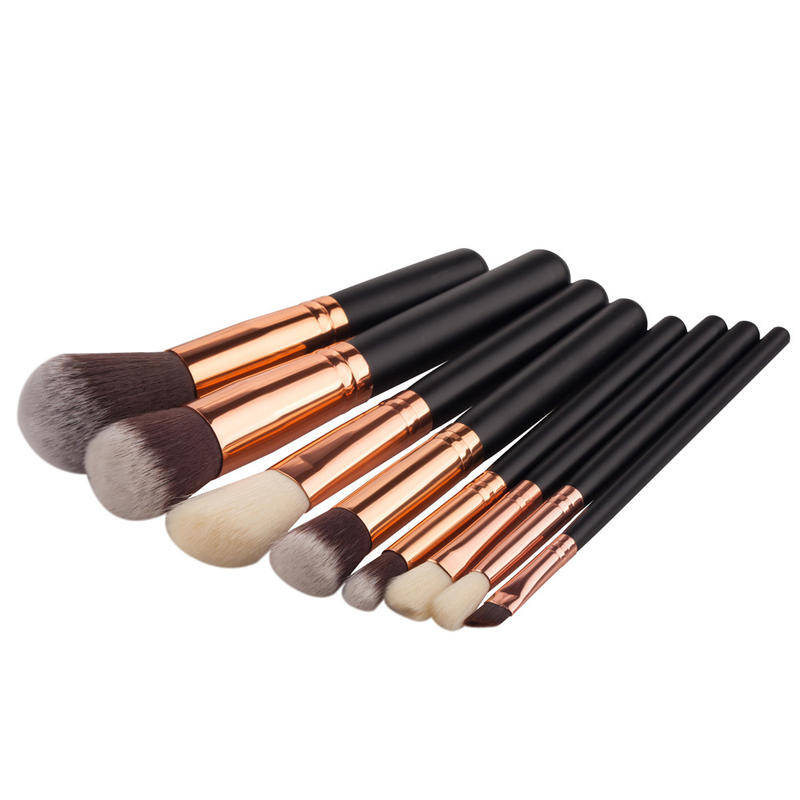 8-teiliges Make-up-Pinsel-Set, Make-up-Werkzeuge, Hautfarbe, Braun, Gold, Schönheit, Make-up, Lidschattenpinsel, GUJHUI_voghion.com