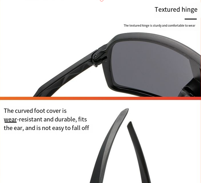 Occhiali da equitazione con montatura grande e cangiante trasparente, occhiali da sole polarizzati alla moda, occhiali da sole antivento per lo sport all'aria aperta, ciclismo notturno_voghion.com