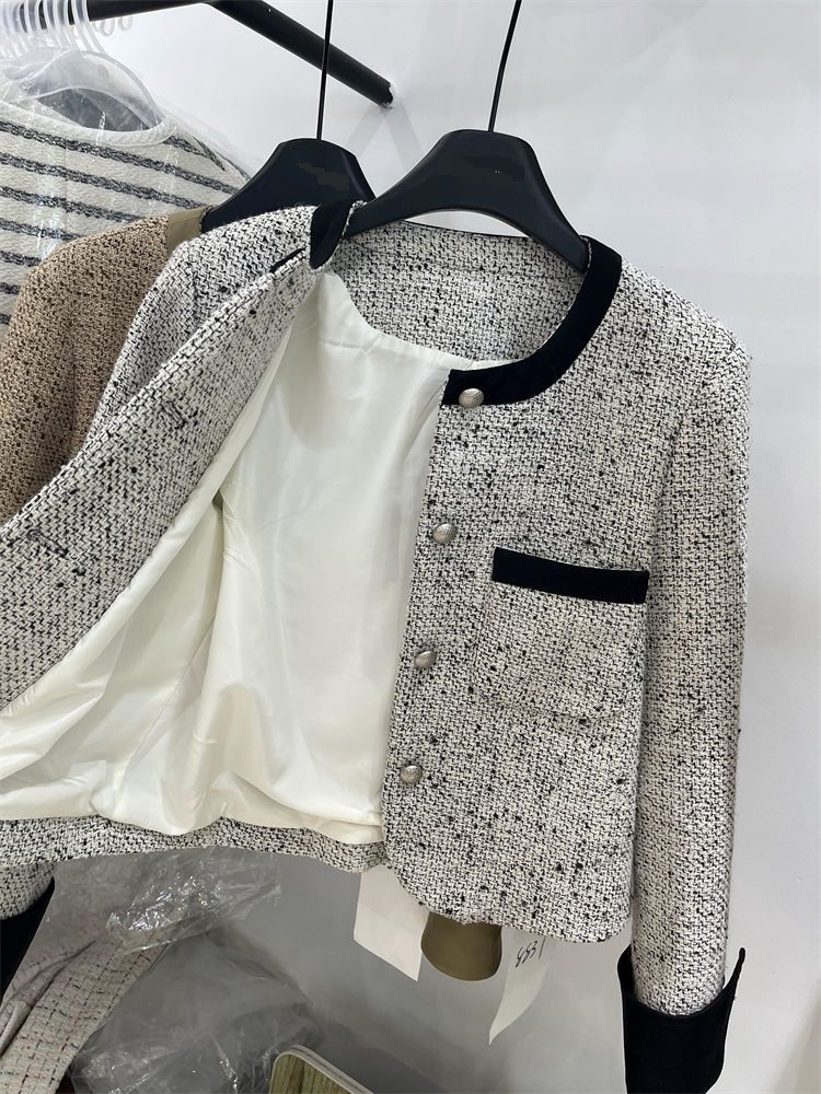 Abbigliamento donna giacca corta da donna autunno e inverno dolce sottile tessuto top_voghion.com