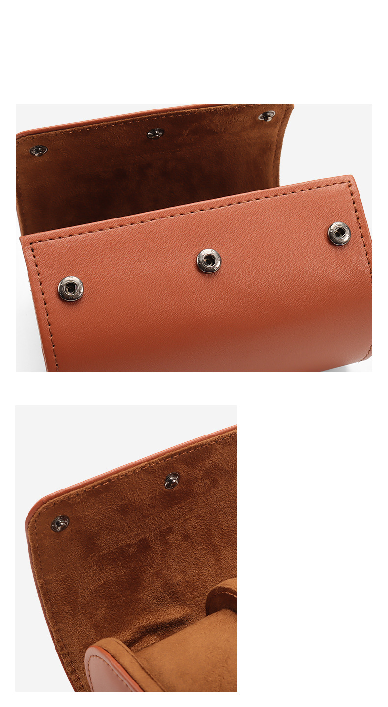 Uhrenbox Clamshell-Uhrenetui zur Handgelenkaufbewahrung Tragbare Reise-Uhrentasche Schutz für mechanische Uhren Staubdichte Uhrentasche aus Leder_voghion.com