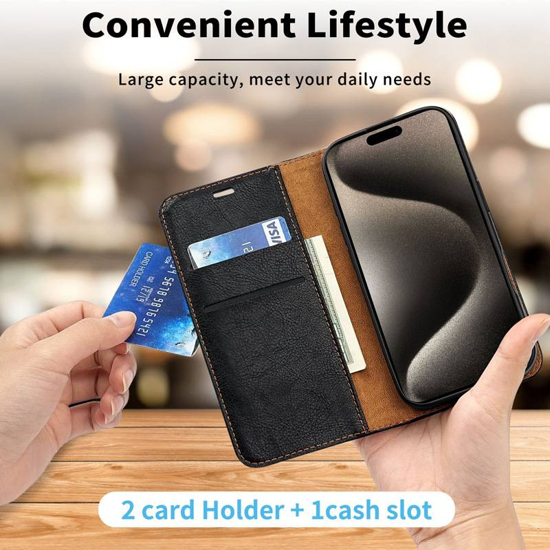 Suitable For IPhone 13 14 1516E Pro/Pro Max Flip Phone Case, IPhone Holster Phone Case, IPhone Card Wallet Phone Case_voghion.com