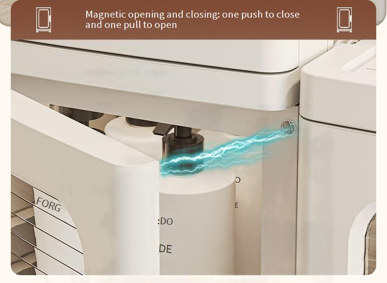 Mobiletto portaoggetti sottile da 24 cm con cassetti - Organizzatore stretto multistrato per spazi vuoti in cucina e bagno_voghion.com
