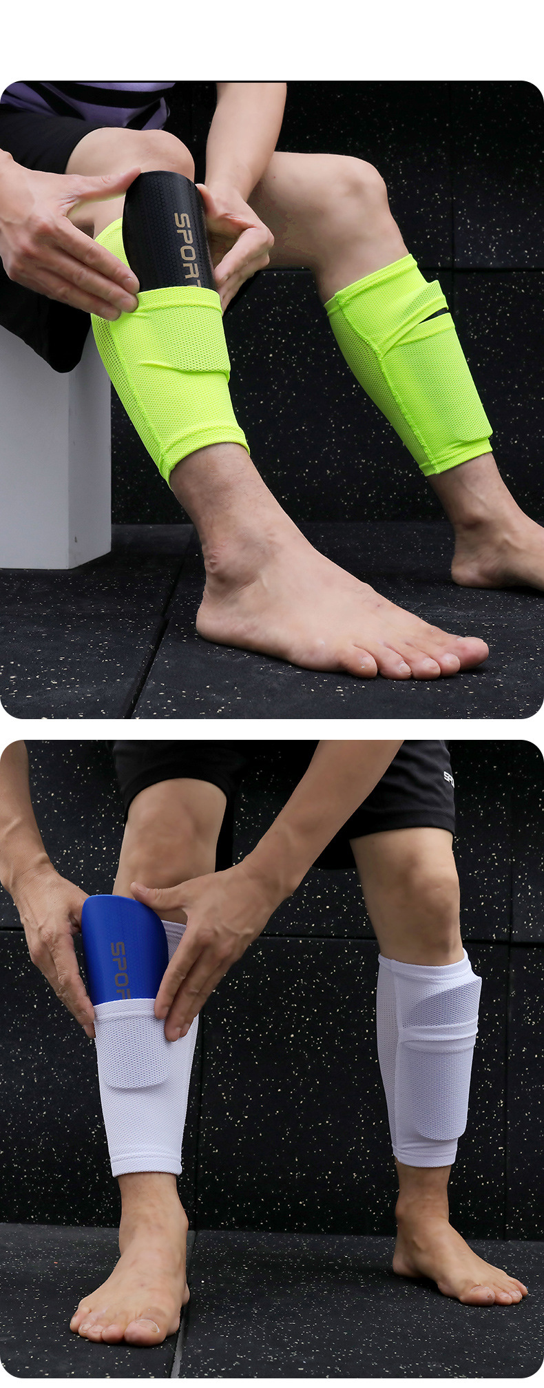 Double Layer High Elastic Silk Football Socks With Covered Pockets Long Leggings Socks Sports Bottomless Socks Leggings_voghion.com